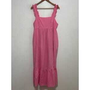 Heyson NWT Coquette Tiered Ruffle Babydoll Dress L Pink Cottagecore Girly